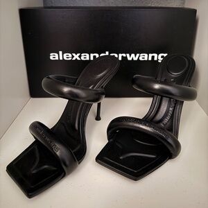 ALEXANDER WANG Black Julie Tubular Heeled Sandals